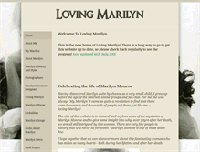 Tablet Screenshot of lovingmarilyn.com